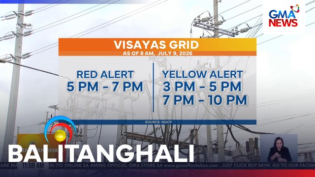 Muling isasailalim sa red at yellow alert ang Visayas Grid ngayong araw | Balitanghali