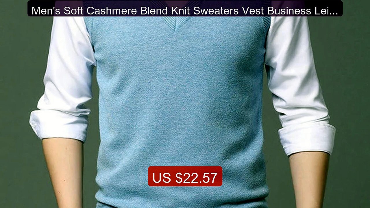 Men's Soft Cashmere Blend Knit Sweaters Vest Business Leisu... -- Top Pick 2026 | Unbeatable Price!