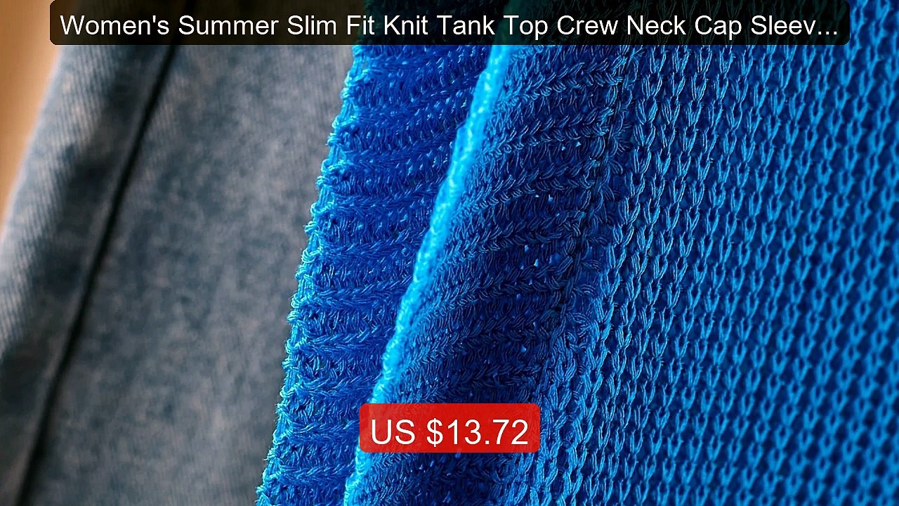 Women's Summer Slim Fit Knit Tank Top Crew Neck Cap Sleeve Bre... -- Best Buy 2026 | Great Quality!