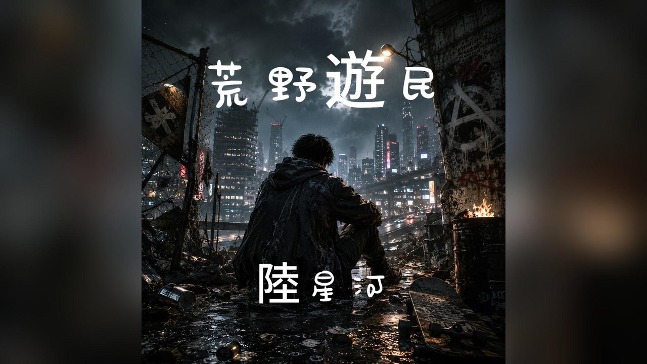 陸-星河荒野遊民『口袋裡剩下幾枚叮噹響的銅胸膛裡卻塞滿沒人聽的巨響轟隆』#陸星河 #荒野遊民【動態歌詞/Lyrics Video】