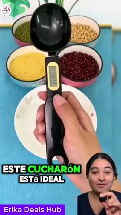 Cuchara Medidora Digital con Báscula | Pesa Alimentos al Instante | Ideal para Dietas | Erika Deals Hub