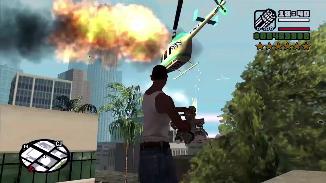 ⭐⭐⭐⭐⭐⭐ SIX STARS WANTED LEVEL RAMPAGE WITH TANK | 6 STAR WANTED LEVEL ESCAPE IN GTA SAN ANDREAS
