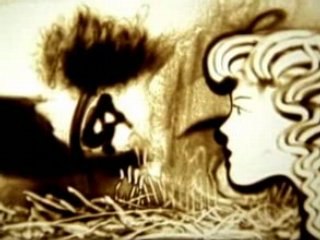 Oeuvres d'art avec du sable et une lumiére