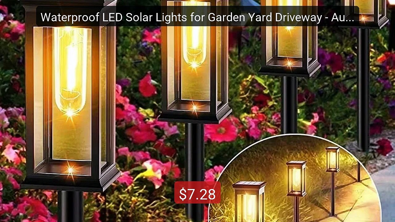 Waterproof LED Solar Lights for Garden Yard Driveway - Auto... -- Top Pick 2026 | Unbeatable Price!
