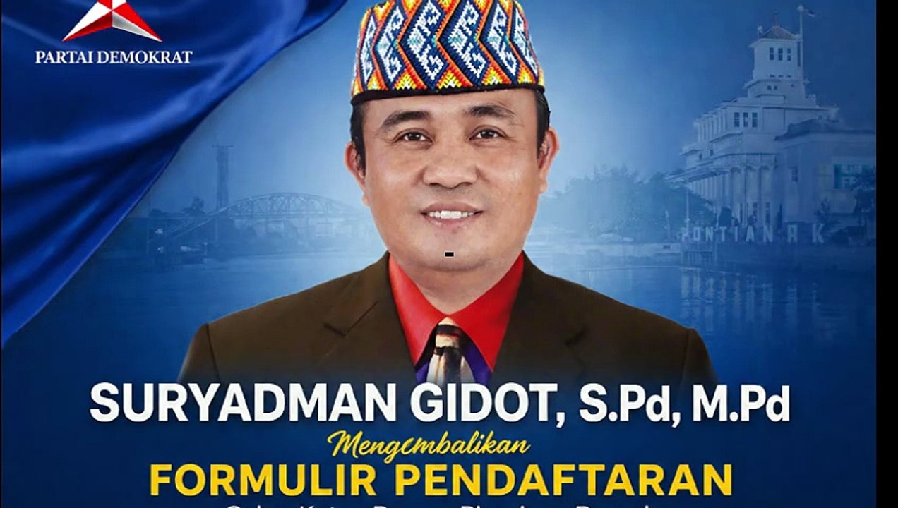 Suryadman Gidot Serahkan Dokumen Pencalon Ketua Partai Demokrat Provinsi Kalimantan Barat