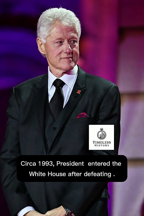 Circa 1993, President  entered the White House after defeating . His administration launched the  and supported the 1995 peace talks that led to the  in Dayton, Ohio, ending the Bosnian War. In 1998, he authorized military strikes against terrorist target