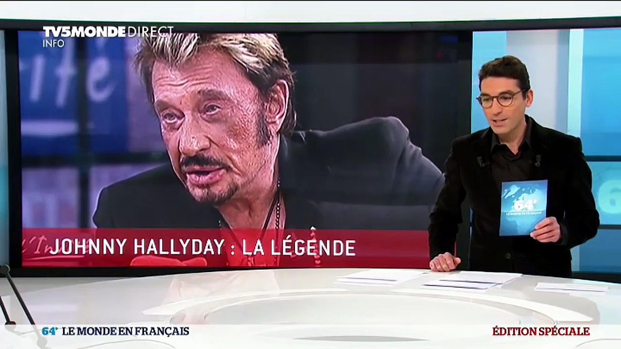 2017 - Johnny Hallyday : édition spéciale consacrée à sa disparition dans 64 Minutes sur TV5Monde – Partie 2 (6 Décembre)