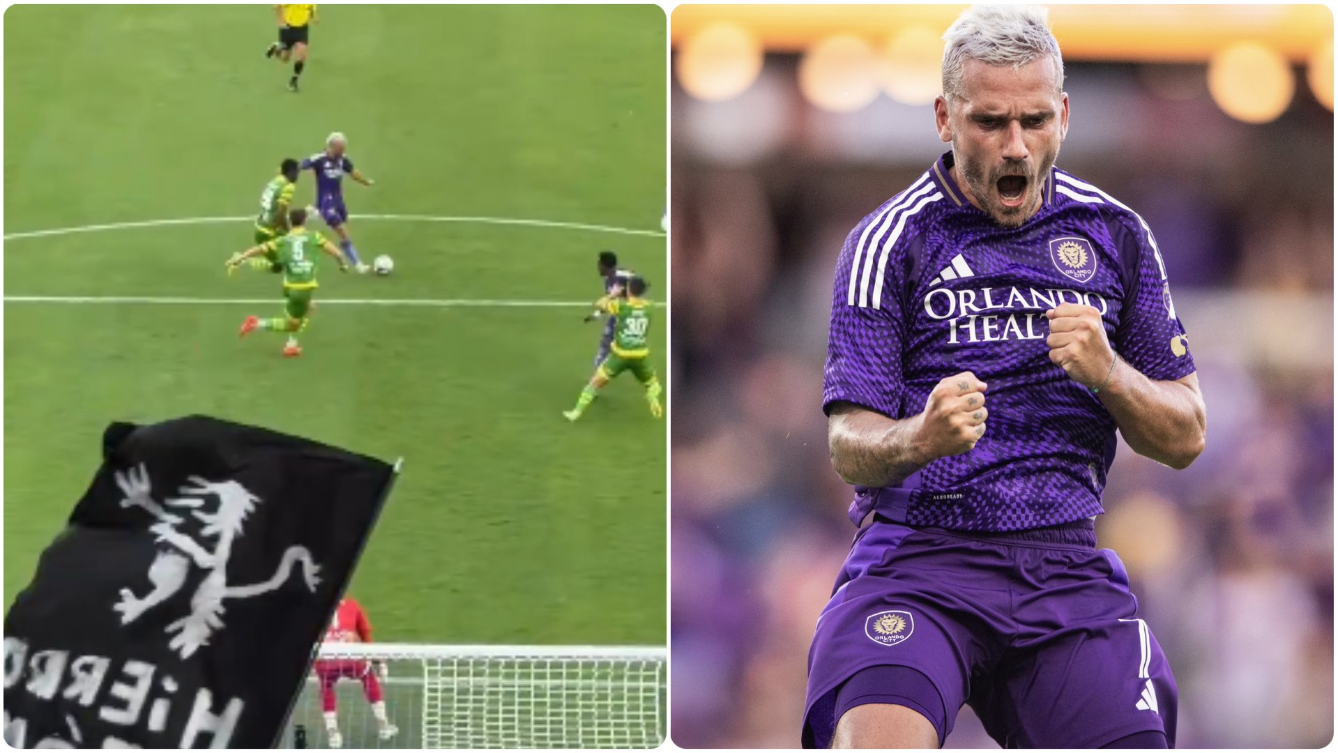 Griezmann cae de pie en Orlando: gol y asistencia en su debut