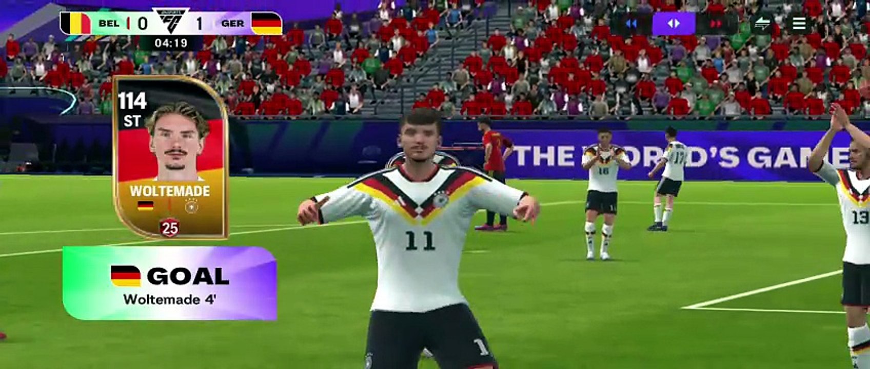 GERMANY HUMILIATED BELGIUM. I'M PLAYING FC MOBILE 2026.