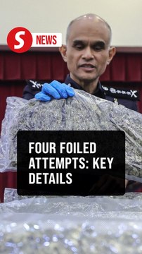 Police foil four drug-smuggling attempts at KLIA, Sepang, RM13.34mil in narcotics seized