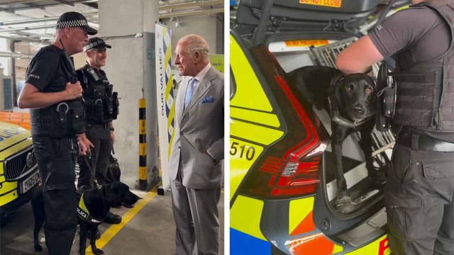 犬、ドローン、そして線路の中で：チャールズ3世がBritish Transport Policeの新本部を開設