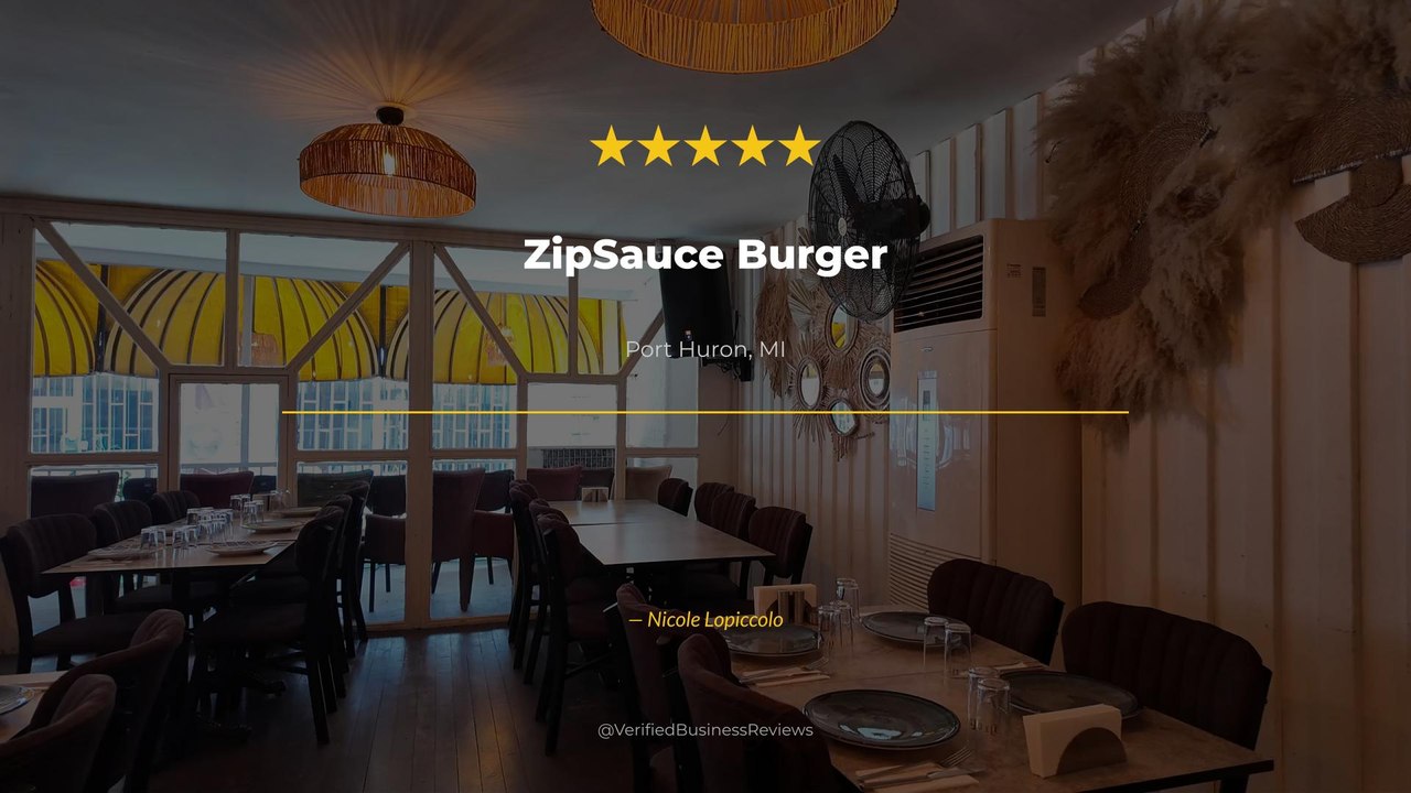 Nicole Lopiccolo reviews ZipSauce Burger — Restaurant Review Port Huron, MI | 5★
