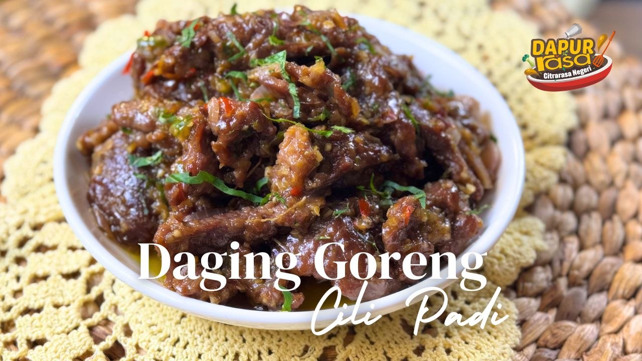 Simple Je Bahan, Tapi Rasa Dia Memang Kaw! Daging Goreng Cili Padi Wajib Cuba
