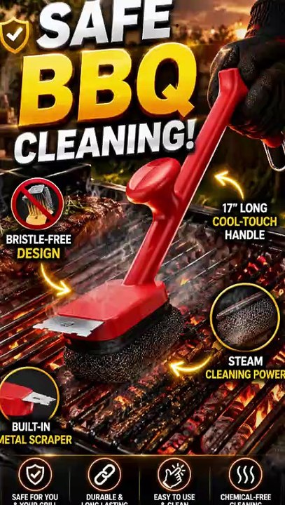 ThermoMaven Bristle-Free BBQ Grill Brush 🔥🍖 | Safer & Faster Grill Cleaning | Trend Pikz