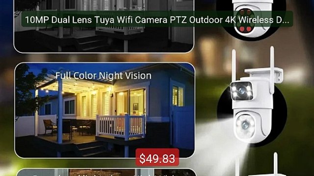 10MP Dual Lens Tuya Wifi Camera PTZ Outdoor 4K Wireless Dual S... Hot Deal 2026 | Limited Offer!