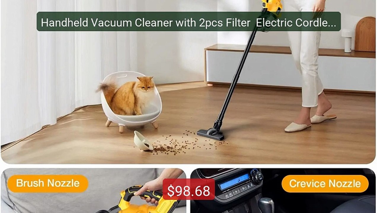 Handheld Vacuum Cleaner with 2pcs Filter  Electric Cordless... -- Top Pick 2026 | Unbeatable Price!