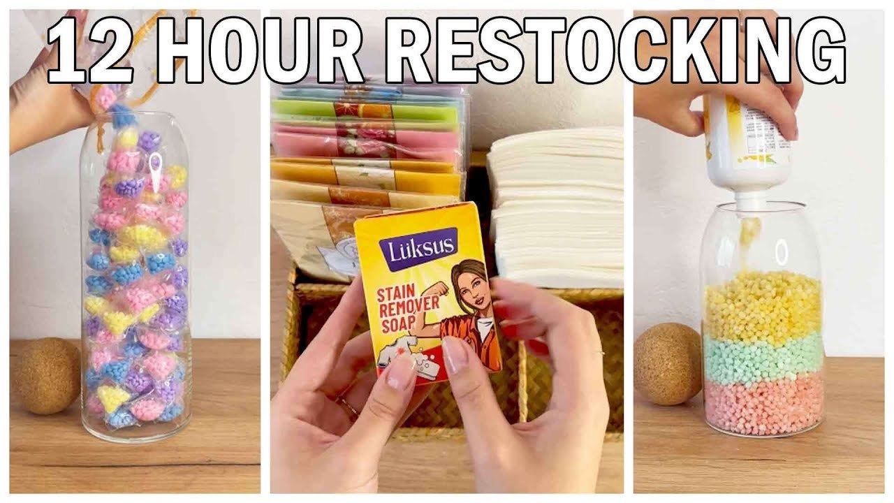 12 Hours of Restocking ASMR ✨ | Oddly Satisfying Organising, Cleaning, Restocking To Fall Asleep To