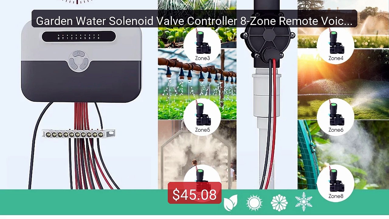 Garden Water Solenoid Valve Controller 8-Zone Remote Voice Control ... -- Top Rated 2026 | Buy Now!