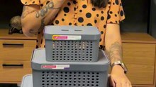 Kit 5 Caixas Organizadoras 2l 4,5l 17l Com Tampa Multiuso Cor Bege