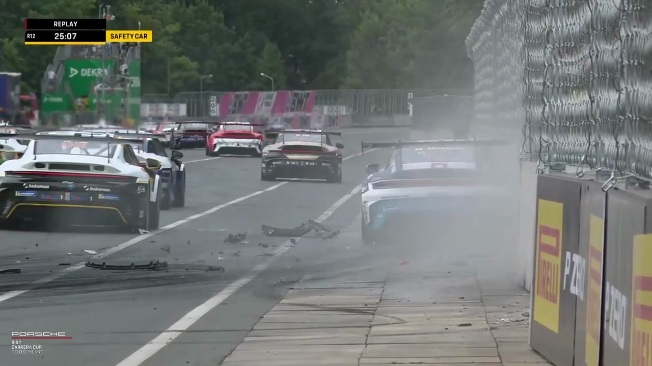 Porsche Carrera Cup Germany 2026 Norisring Race 2 Maassen Big Crash