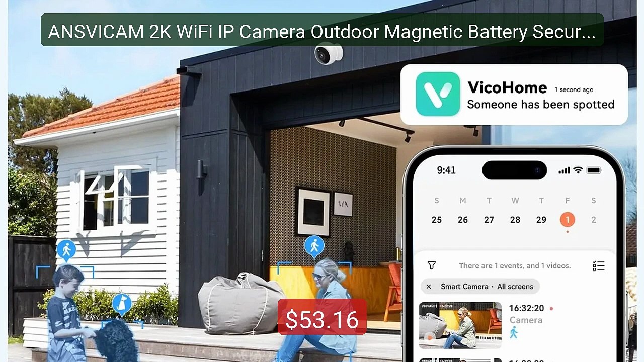 ANSVICAM 2K WiFi IP Camera Outdoor Magnetic Battery Security Camer... -- Best Deal 2026 | Shop Now!