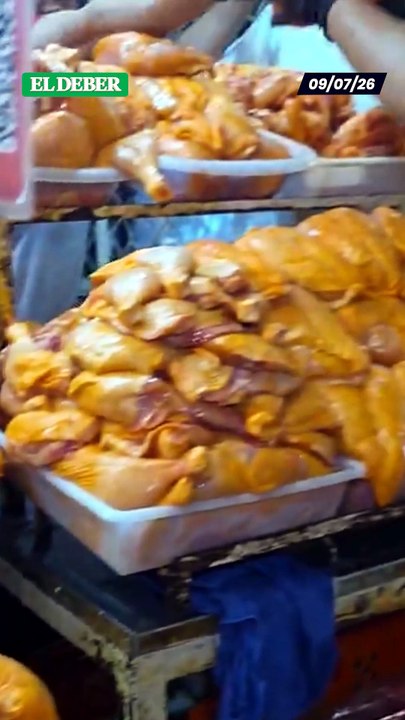 El pollo se vuelve la opción más económica en los mercados cruceños