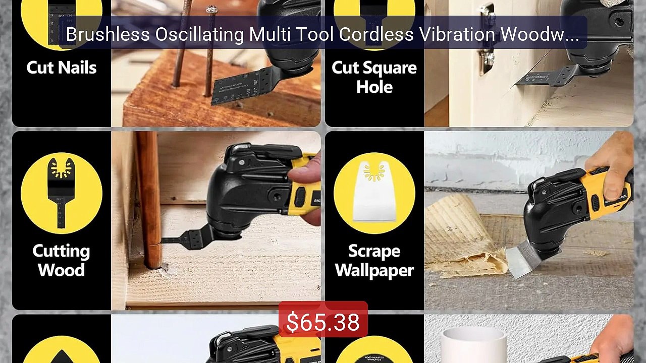 Brushless Oscillating Multi Tool Cordless Vibration Woodworkin... -- Best Buy 2026 | Great Quality!