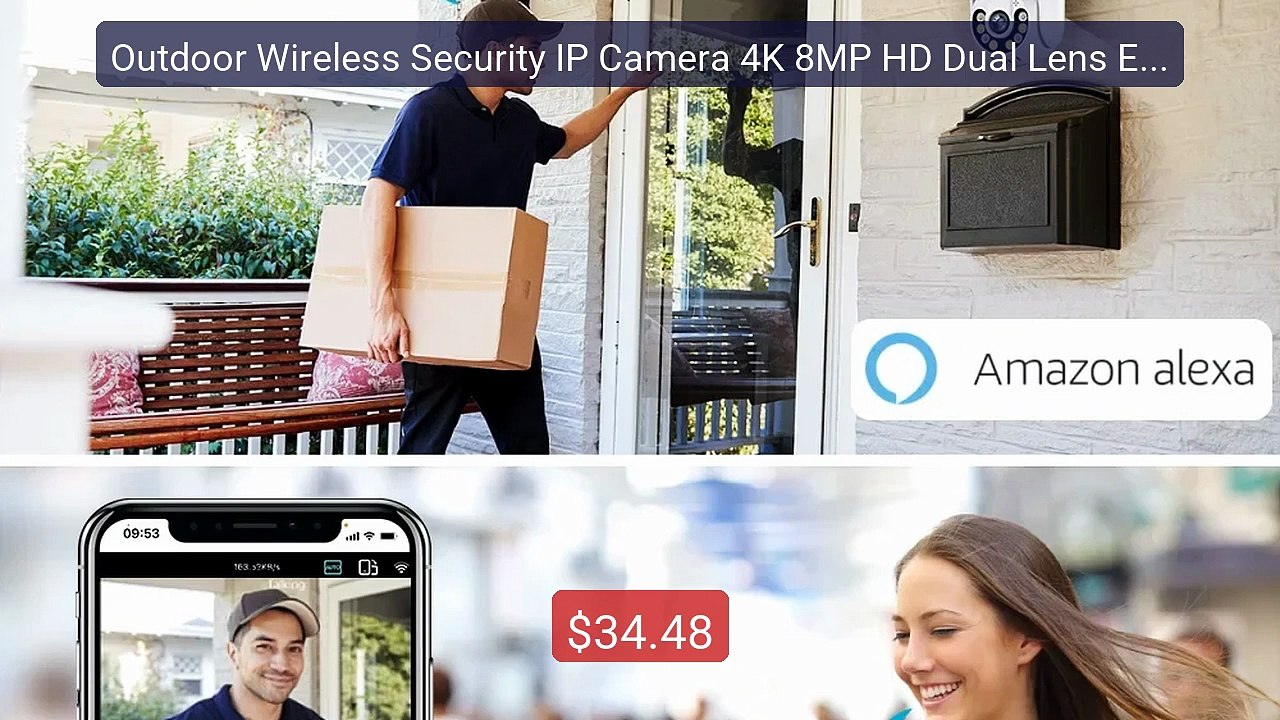 Outdoor Wireless Security IP Camera 4K 8MP HD Dual Lens Extern... -- Best Buy 2026 | Great Quality!
