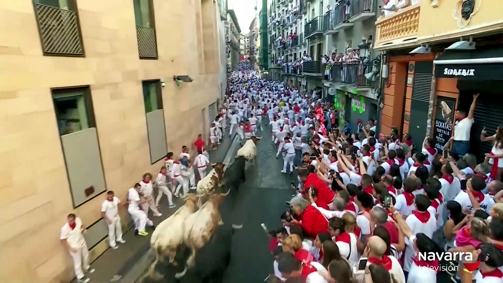 El encierro más veloz y accidentado de lo que va de fiesta