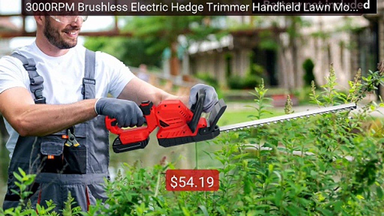 3000RPM Brushless Electric Hedge Trimmer Handheld Lawn Mowe... -- Top Pick 2026 | Unbeatable Price!