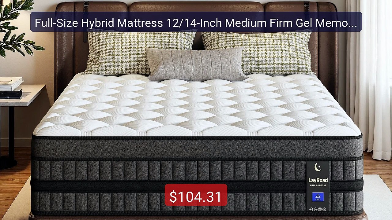 Full-Size Hybrid Mattress 12/14-Inch Medium Firm Gel Memory Fo... -- Hot Deal 2026 | Limited Offer!