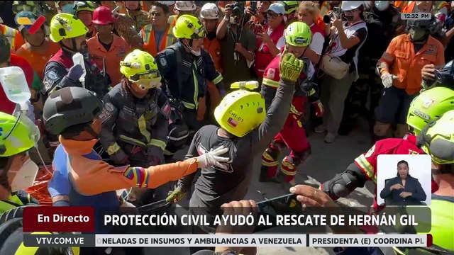 Más de 100 efectivos colaboraron en el rescate de Hernán Gil tras sobrevivir 8 días bajo escombros