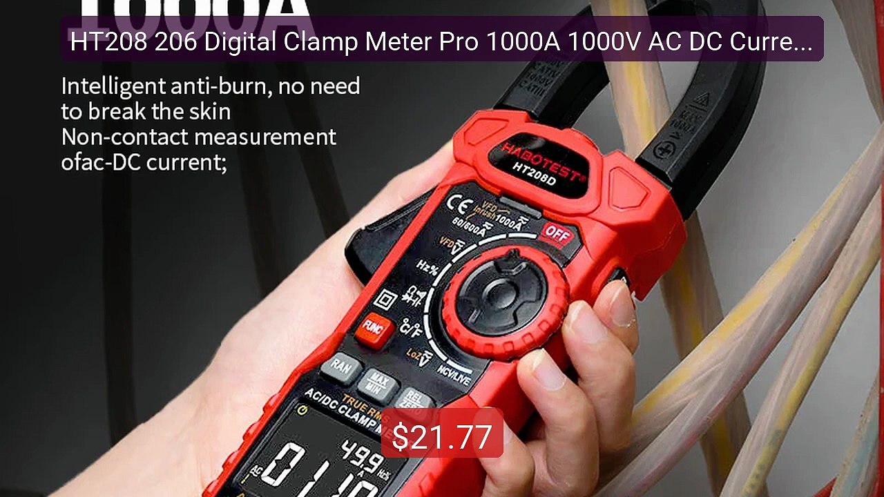HT208 206 Digital Clamp Meter Pro 1000A 1000V AC DC Current Clamp ... -- Best Deal 2026 | Shop Now!