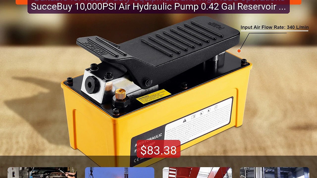 SucceBuy 10,000PSI Air Hydraulic Pump 0.42 Gal Reservoir Tr... -- Top Pick 2026 | Unbeatable Price!