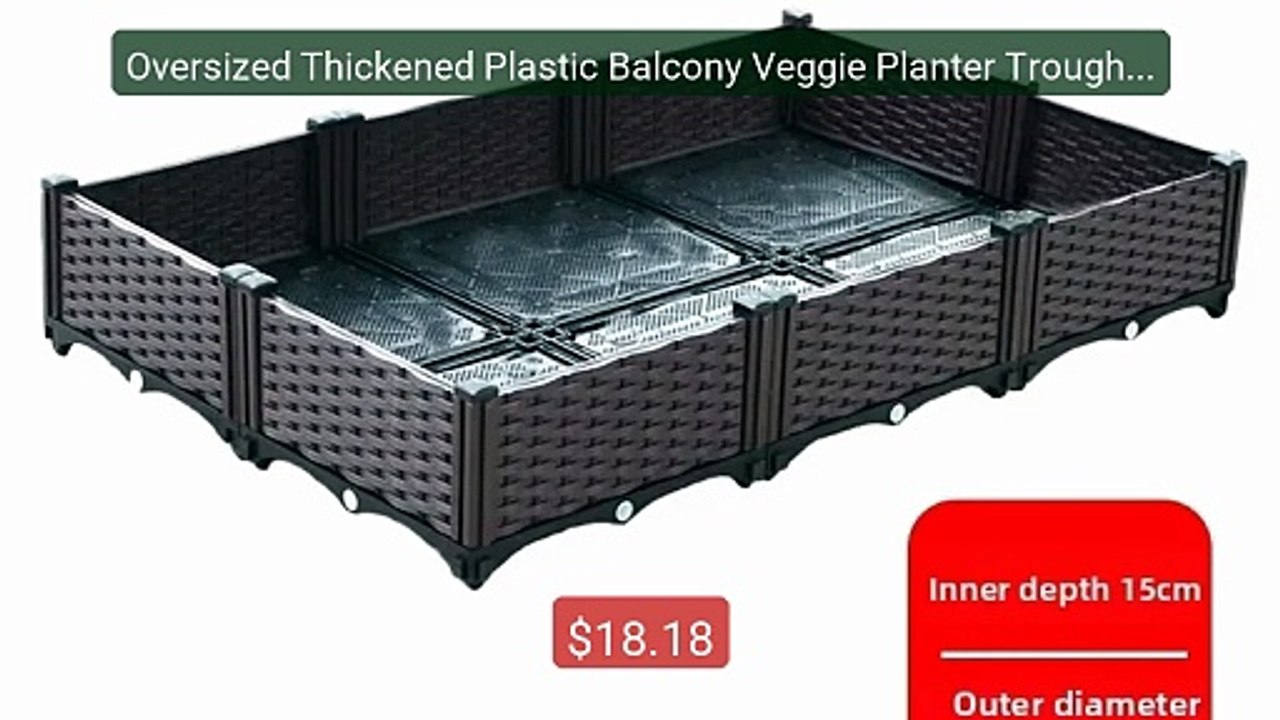 Oversized Thickened Plastic Balcony Veggie Planter Trough for Garde... -- Top Rated 2026 | Buy Now!