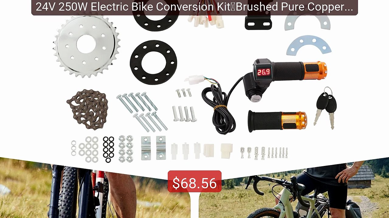 24V 250W Electric Bike Conversion Kit，Brushed Pure Copper Motor，E-B... -- Top Rated 2026 | Buy Now!