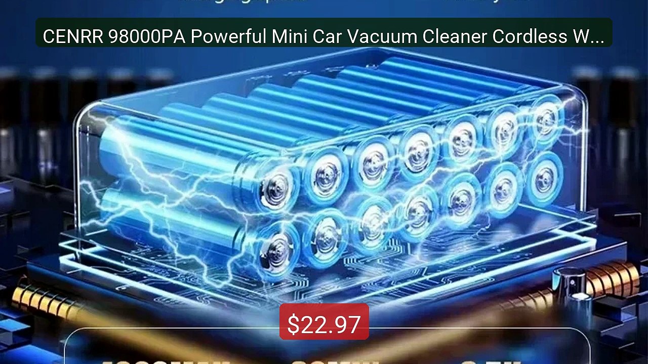 CENRR 98000PA Powerful Mini Car Vacuum Cleaner Cordless Wirele... -- Best Buy 2026 | Great Quality!