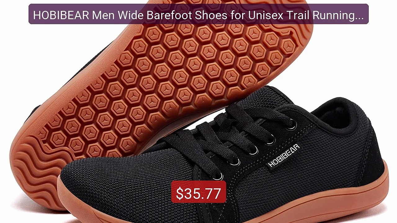 HOBIBEAR Men Wide Barefoot Shoes for Unisex Tra...