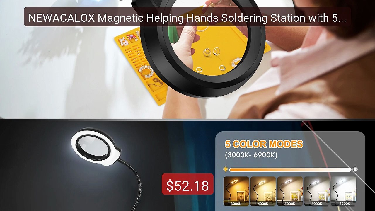 NEWACALOX Magnetic Helping Hands Soldering Station with 5X LED Magn... -- Top Rated 2026 | Buy Now!