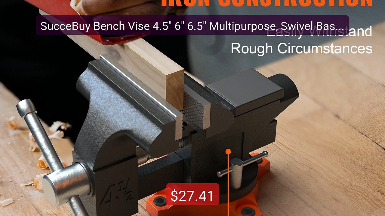 SucceBuy Bench Vise 4.5" 6" 6.5" Multipurpose, Swivel Base & Anvil ... -- Top Rated 2026 | Buy Now!