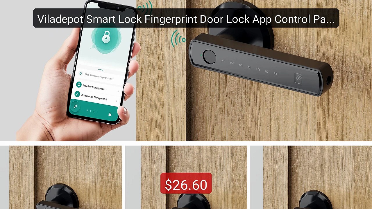 Viladepot Smart Lock Fingerprint Door Lock App Control Passcode Un... -- Best Deal 2026 | Shop Now!