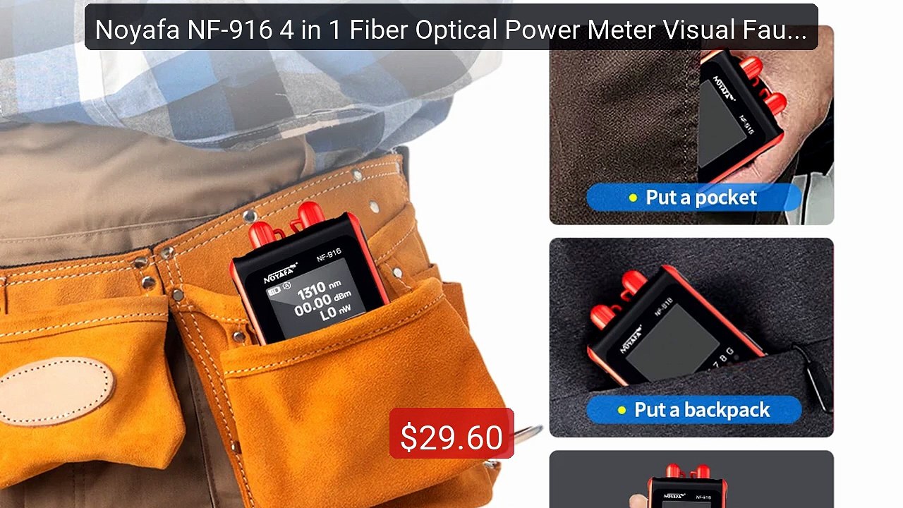 Noyafa NF-916 4 in 1 Fiber Optical Power Meter...