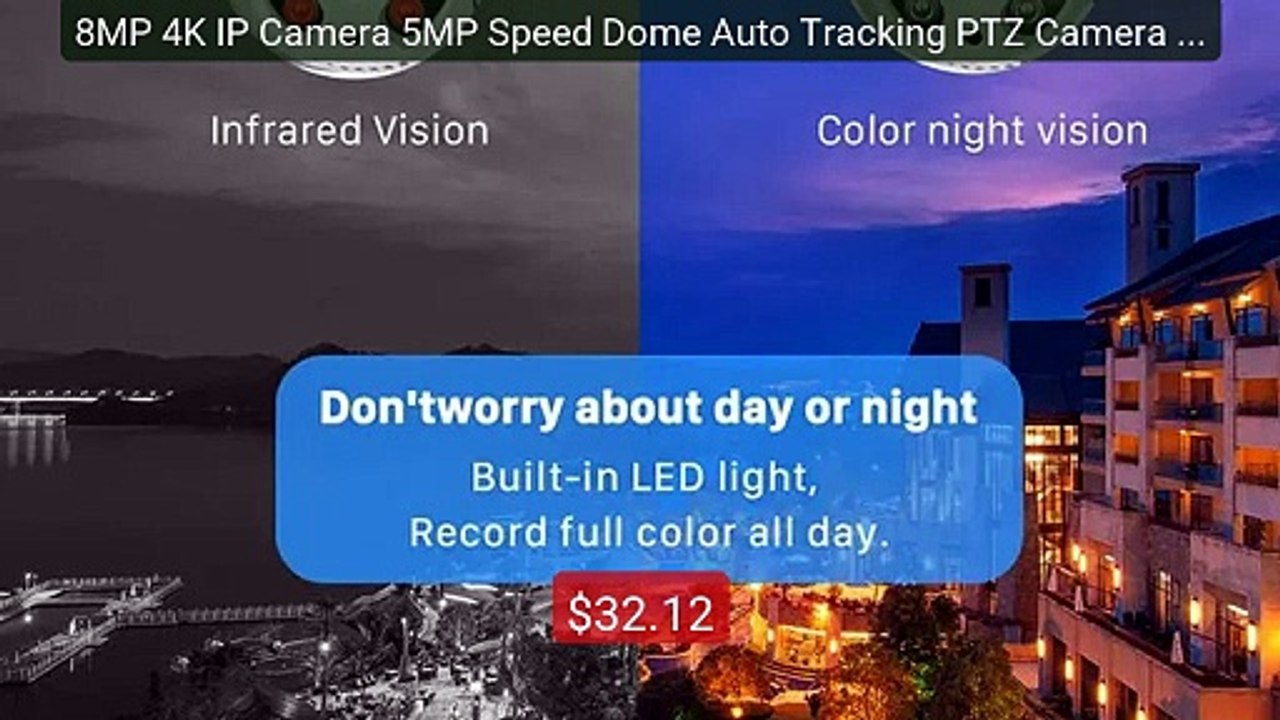 8MP 4K IP Camera 5MP Speed Dome Auto Tracking PTZ Camera Smart Hom... -- Best Deal 2026 | Shop Now!