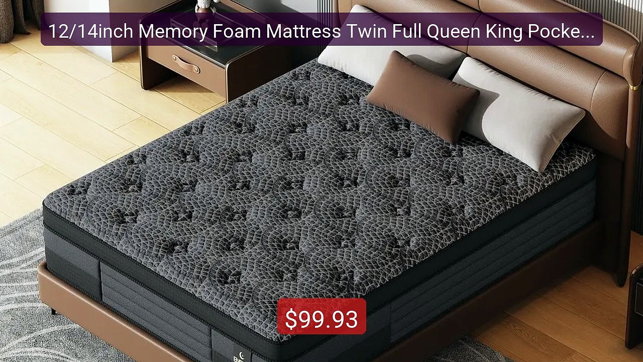 12/14inch Memory Foam Mattress Twin Full Queen King Pocket Spr... -- Best Buy 2026 | Great Quality!
