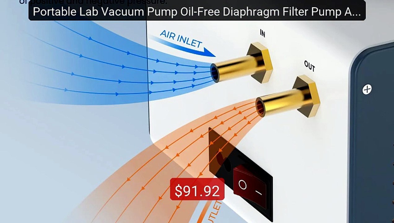 Portable Lab Vacuum Pump Oil-Free Diaphragm Filter Pump Adjust... -- Best Buy 2026 | Great Quality!