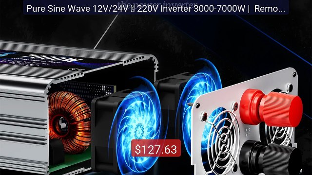 Pure Sine Wave 12V/24V → 220V Inverter 3000-7000W | Remote + LCD |... Top Rated 2026 | Buy Now!