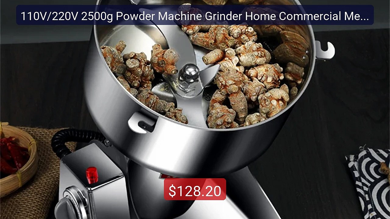 110V/220V 2500g Powder Machine Grinder Home Commercial Medicinal He... -- Top Rated 2026 | Buy Now!