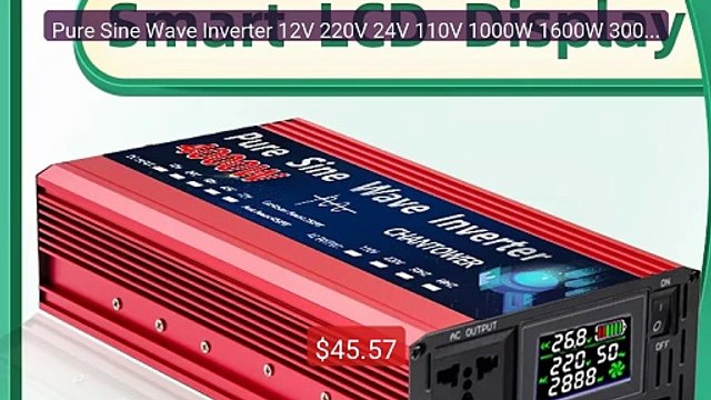 Pure Sine Wave Inverter 12V 220V 24V 110V 1000W 1600W 3000W 40... Hot Deal 2026 | Limited Offer!