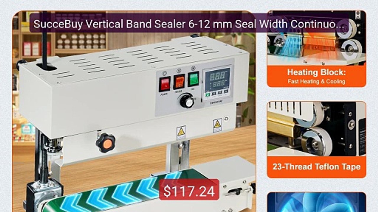 SucceBuy Vertical Band Sealer 6-12 mm Seal Width Continuous... -- Top Pick 2026 | Unbeatable Price!