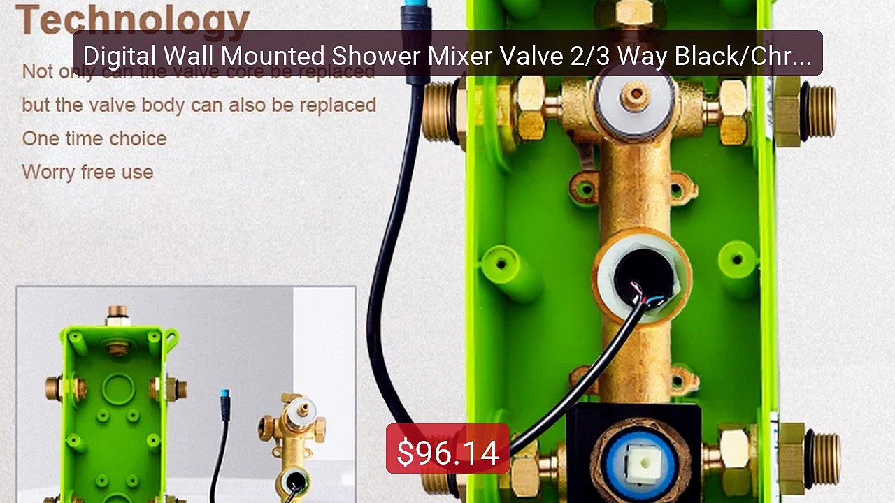 Digital Wall Mounted Shower Mixer Valve 2/3 Way Black/Chrome ... -- Amazing Value 2026 | Must Have!